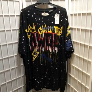 Big And Tall Men's Black GrafficTee